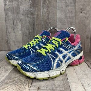 Asics Gel-Flux Women's Running Shoes Sneakers Blue Pink Green Size 7 T3D9N